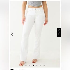 True Religion Becca white jeans,size 27 mid rise bootcut